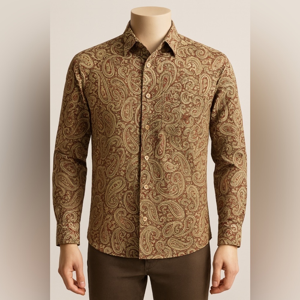 Cinch small Colorful Paisley Shirt starched - Picture 2 of 5